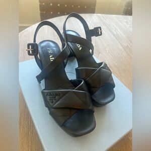 Prada Calzature Donna Nappa Leather Heels Size 39